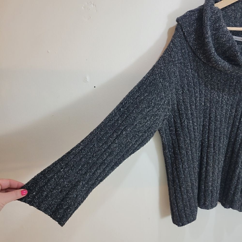 Jaeger Heathered Grey Cowl Neck Sweater - Picture 5 of 10